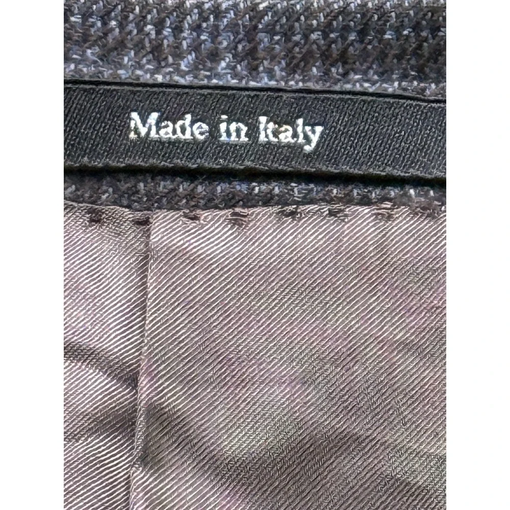 Ermenegildo Zegna Silk Cashmere Mens Blazer  IT 52R Blue Brown Windowpane Plaid